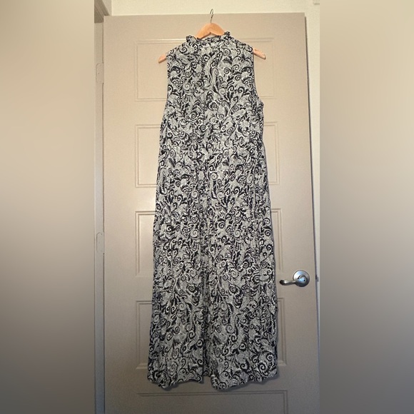 Marya Tiered Maxi Dress by Maeve for Anthropologie L Black Paisley - Picture 2 of 10